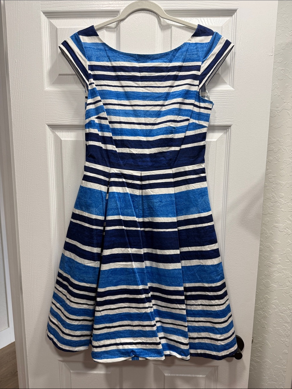 kate spade Blue, Navy & White Striped Fit-and-Flare Dress